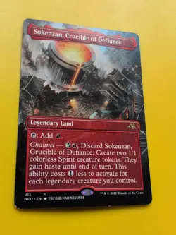 Sokenzan, Crucible of Defiance. NEO 415 rare kegendary land MTG Card. - Image 3