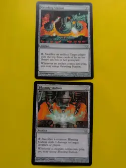 Grinding Station & Blasting Station. Fifth Dawn artifact MTG 2 Card. - Image 1