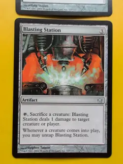 Grinding Station & Blasting Station. Fifth Dawn artifact MTG 2 Card. - Image 2