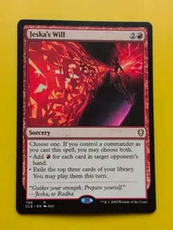 Jeska's Will. CLB Rare SOrcery MTG Card. - Image 1