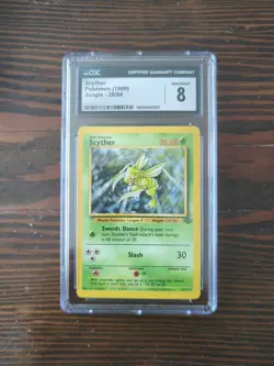 CGC 8 ⭐Scyther⭐ 26/64 Rare Jungle Pokemon Card - Image 1