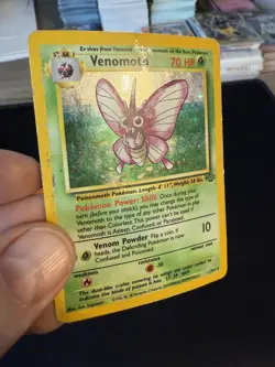 Venomoth 13/64 Pokemon Jungle Holo Rare Card - DMG - Image 2