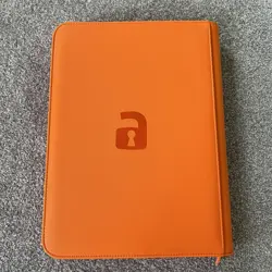 Vault X Premium 9-Pocket Exo-Tec Zip Binder - Neon Orange w/ Paldean Fates Cards - Image 2