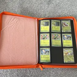 Vault X Premium 9-Pocket Exo-Tec Zip Binder - Neon Orange w/ Paldean Fates Cards - Image 3