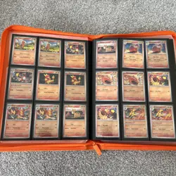 Vault X Premium 9-Pocket Exo-Tec Zip Binder - Neon Orange w/ Paldean Fates Cards - Image 4