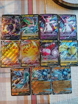 Pokemon Jumbo Card Lot ×11 Pikachu Vmax, Dark Sylveon V, Rayquaza, More!! - Image 1