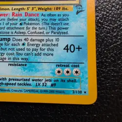 Blastoise Holo Base Set 2 2/130 Rare Pokemon Card 002/130 LP - Image 5