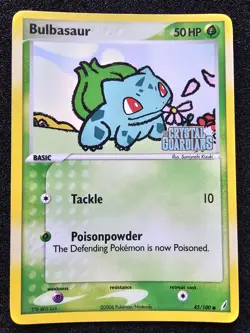 NM-VLP POKEMON BULBASAUR EX Crystal Guardians Holo 45/100 - Image 1