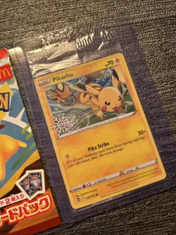 Pokemon TCG McDonalds Pikachu Sealed Promo 2025 & Pikachu Stamped Promo 049/195 - Image 3