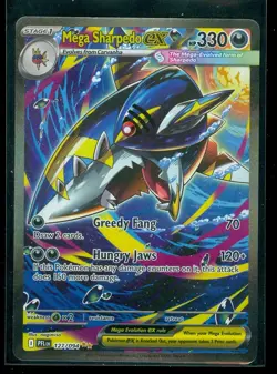 Pokemon MEGA SHARPEDO EX 127/094 - Phantasmal Flames -SPECIAL ILLUSTRATION RARE - Image 1