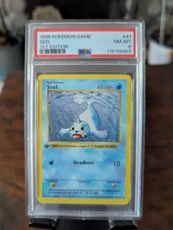 1999 POKEMON BASE SET 1ST EDITION #41 SEEL PSA 8 - Image 1