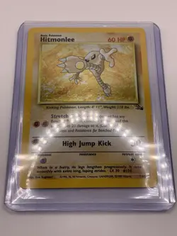 Pokemon Unlimited Fossil Set Holo Rare Hitmonlee LP/NM #7/62 - Image 1