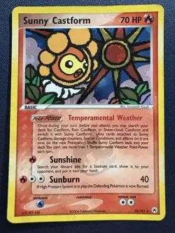 Sunny Castform 26/101 Pokemon 2004 Hidden Legends Reverse Holo LP - Image 1