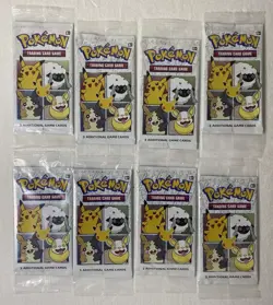 8 Sealed Pokemon 25th Anniversary Trading Card Game Pack Cereal Cinnamon Toast - Image 1