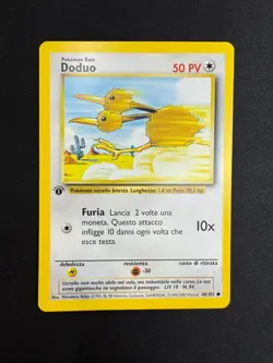Pokemon Doduo 48/102 Set Base Prima Edizione Wizards ITA Carte Vintage - Image 1