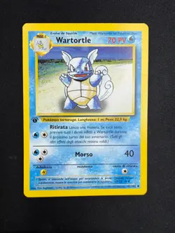 Pokemon Wartortle 42/102 Set Base Prima Edizione Wizards ITA Carte Vintage - Image 1