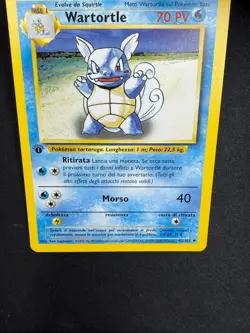 Pokemon Wartortle 42/102 Set Base Prima Edizione Wizards ITA Carte Vintage - Image 3