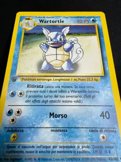 Pokemon Wartortle 42/102 Set Base Prima Edizione Wizards ITA Carte Vintage - Image 4