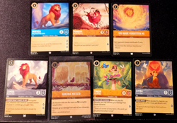 Lorcana First chapter The Lion king lot of 7 w/ 1 foil card Simba, Timon, mufasa - Image 1