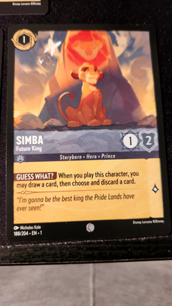 Lorcana First chapter The Lion king lot of 7 w/ 1 foil card Simba, Timon, mufasa - Image 3