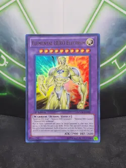 Yugioh Elemental HERO Electrum LCGX-EN052 1st Edition Ultra Rare NM - Image 1