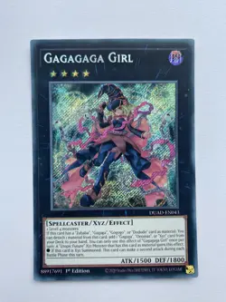DUAD-EN043 Gagagaga Girl Secret Rare 1st Ed YuGiOh! NEW - Image 1