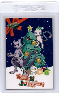 Mew mewtwo Peruvian christmas pokemon card - Image 1