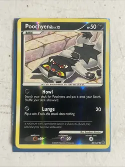 Poochyena - 86/127 - Reverse Holo - Platinum Base Set - Pokemon Card - Image 1