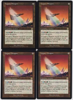 MTG 4X Legacy Weapon X4 Apocalypse Magic - (3X NM & 1X MP with crease) - Image 1