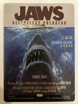 JAWS Relentless Predato ✨ Borderless FOIL ✨ MTG NM Secret Lair 2275 M - Image 1