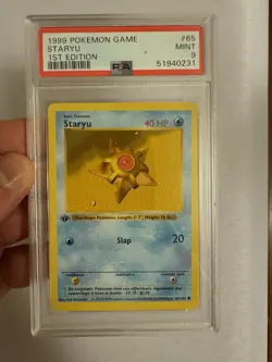 1999 Pokemon - 1st Edition Shadowless Staryu - Base Set 65/102 - PSA 9 Mint!! - Image 2