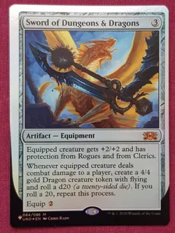 Magic The Gathering THE LIST FOIL SWORD OF DUNGEONS & DRAGONS artifact card MTG - Image 1