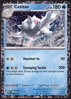 Cetitan 005/015 Holo McDonald's Promo 2023 Pokemon Card NM - Image 1