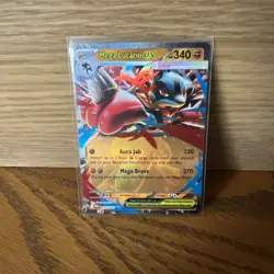 Mega Lucario Ex 077/132 Mega Evolution Pokemon Card Near Mint - Image 1