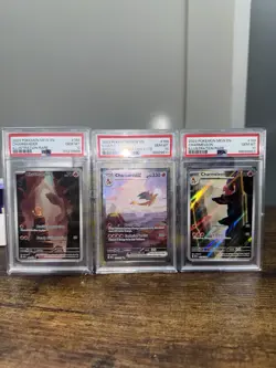 PSA 10 Charizard SAR 201/165 Charmander Charmeleon Set Pokemon Card 151 English - Image 1