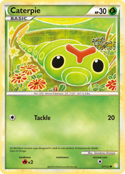 Caterpie 57/123 Common | HeartGold & SoulSilver | Pokemon Card - Image 1