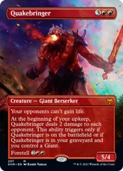 [1x] Quakebringer - Foil - Borderless Near Mint, English Kaldheim MTG Magic - Image 1