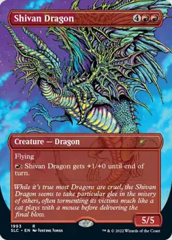 [1x] Shivan Dragon (1993) - Foil - Borderless Near Mint, English Secret Lair MTG - Image 1