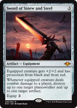 MTG Sword of Sinew and Steel, NM-Mint, English Modern Horizons - Image 1