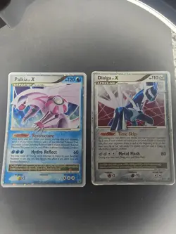 Palkia LV.X And Dialga Lv.X DP18 + DP17 Diamond and Pearl Holo Two Cards - Image 1