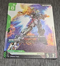 Gundam Card Game GD01 Newtype Rising GD01-024 LR Wing Gundam Zero TCG - Image 2