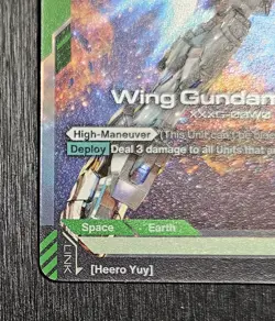 Gundam Card Game GD01 Newtype Rising GD01-024 LR Wing Gundam Zero TCG - Image 4