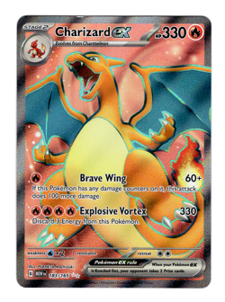 Charizard ex 183/165 - Scarlet Violet 151 Full Art Holo Pokemon TCG NM - Image 1