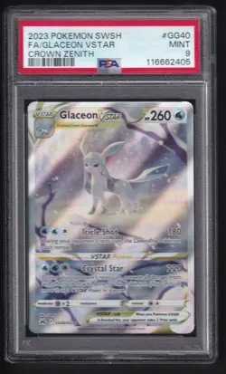 Pokemon - Crown Zenith 2023 - Glaceon Vstar GG40/GG70 - PSA 9 - Image 1