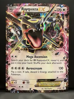 Pokemon Shiny Rayquaza EX - XY69 SM Black Star Promo (Jumbo/Oversized Size) NM - Image 1