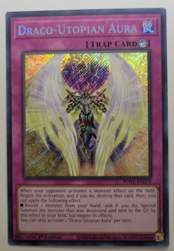 Yu-Gi-Oh Draco-Utopian Aura Secret Rare POTE-EN079 Nm - Image 1