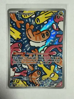 Pokemon TCG Tatsugiri Twilight Masquerade Illustration Rare Card 186/167 - Image 1