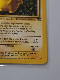 Pokemon IVY Pikachu Black Star 1 League Promo Exclusive WOTC 1999 Card Near Mint - Image 5