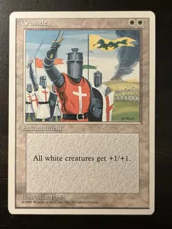 MTG Crusade Fourth Edition Regular Rare - BANNED card Light Play - Image 1