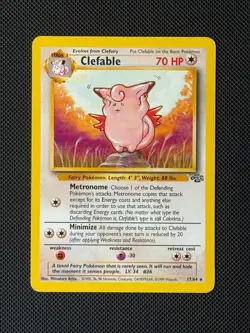 Clefable 17/64 Regular Pokemon Card Jungle WOTC Rare - Image 1